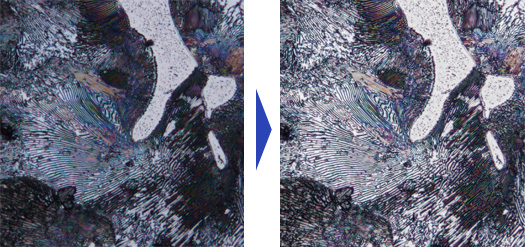 無論是暗視場(chǎng)影像還是DIC影像，“HDR”都可以一鍵完成清晰觀察。